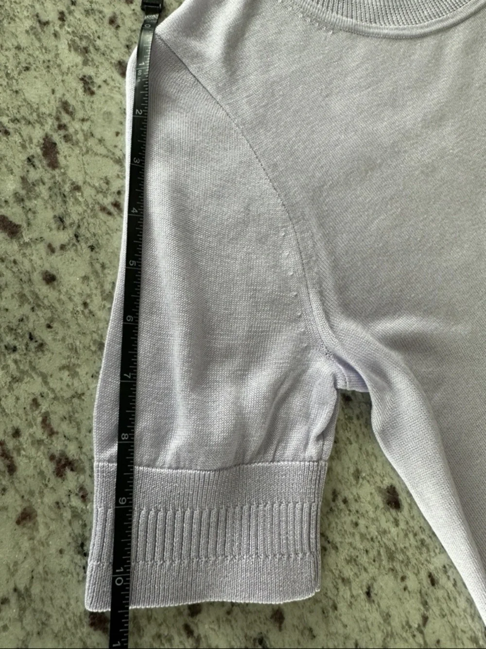 J. Crew Silk Blend, Light Lavender, Short Sleeve Knit Top